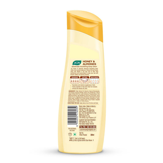 Joy Honey & Almonds Advanced Nourishing Lightweight Body Lotion 300ml x 2