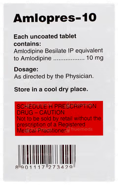 Amlopres 10mg Tablet – 10 Tablets For Hypertension (high blood pressure)