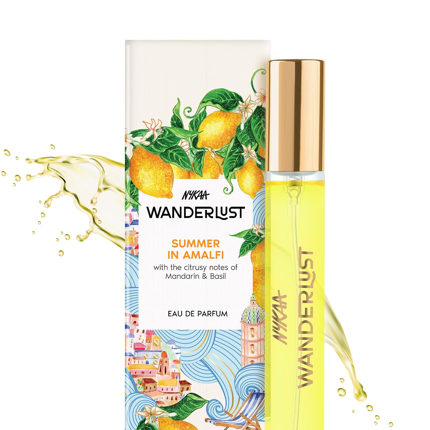 Nykaa Wanderlust Summer in Amalfi Eau De Parfum I Travel size, mini Perfume for Women – 16 ml I Mandarin and Basil Perfume |