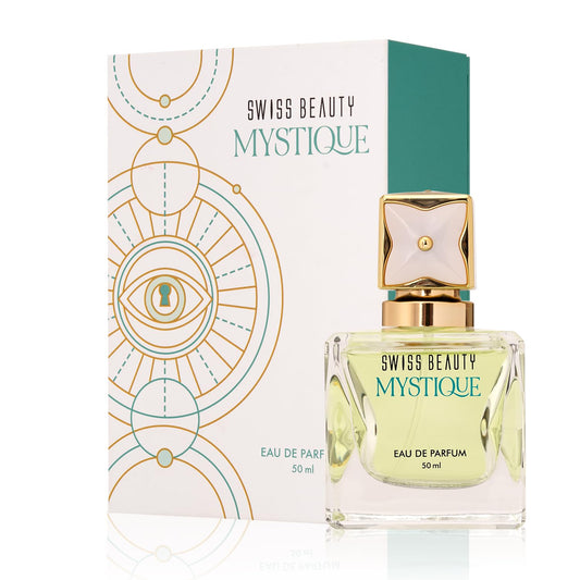Swiss Beauty Mystique EDP | Long-Lasting | Ideal For Gifting | Everyday Wear | Top Note: Pink Pepper | Middle Notes: Rose & Raspberry Flowers | Base Note: Amber | 50ml