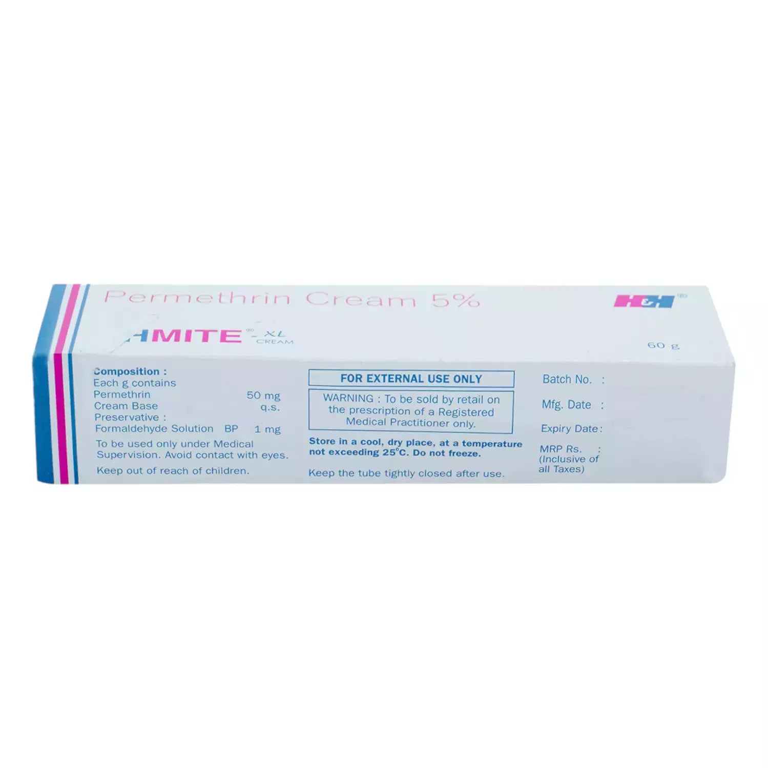 HHMITE-XL Cream (60gm) For Pediculosis, Crab louse infections