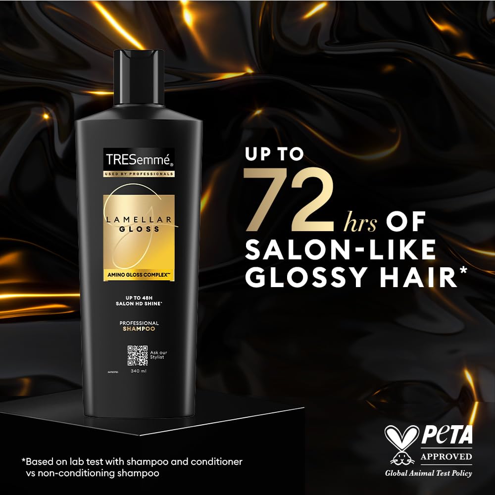TRESemme Lamellar Gloss Shampoo 185 ml, With Amino Gloss Complex |