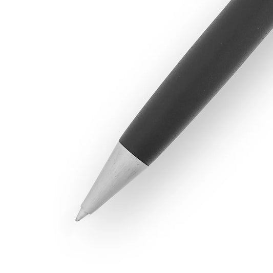 SWISSBRAND Eternia 2511 Matte black Ballpoint Pen with black gem embedded in the chrome trim