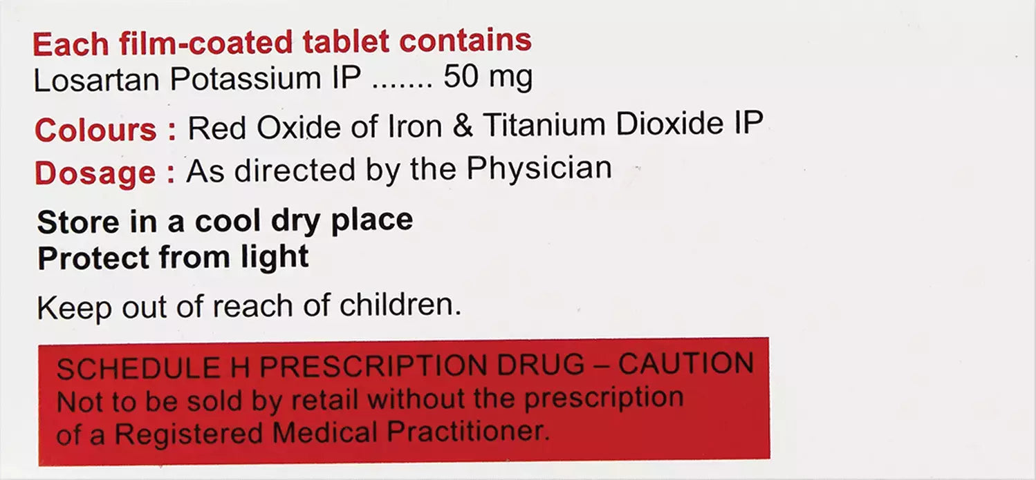 Cosart 50mg Tablet – 20 Tablets For Hypertension (high blood pressure)