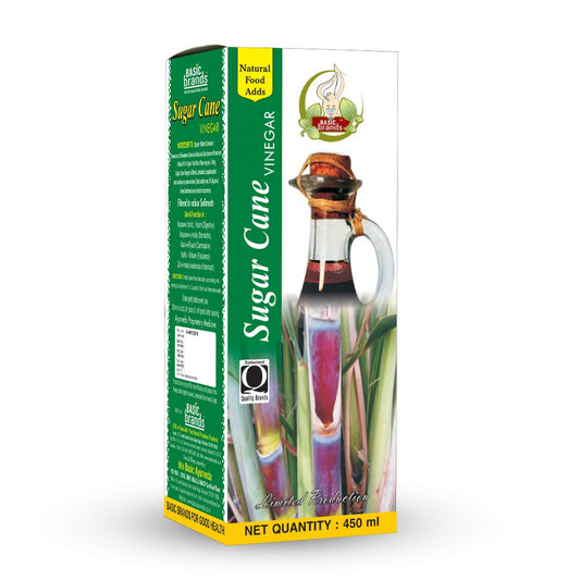 Basic Ayurveda Sugar Cane Vinegar 450 ml For inner organ functioning, including the kidneys, heart, and brain.