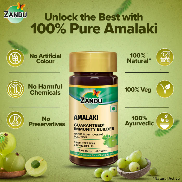 Zandu Amalaki Pure Herbs Capsules - 60 Capsules