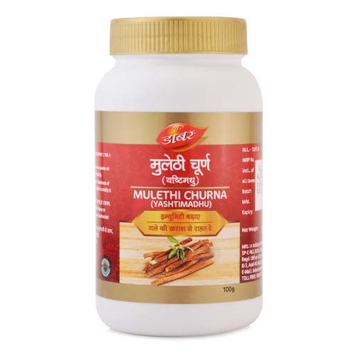 Dabur Mulethi Churna Ayurvedic For Cough Cold Sore Throat Immunity Boost 100g