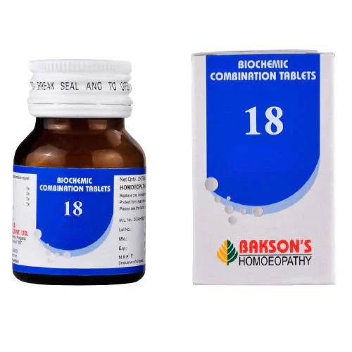 Bakson's Homeopathy Biochemic Combination 18 Tablets - 25 gm