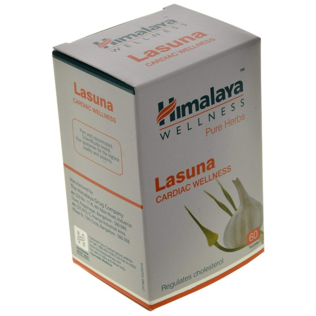 Himalaya Wellness Pure Herbs Lasuna Tablets – 60 Tablets For Cardiac Wellness, Heart Health, Indigestion