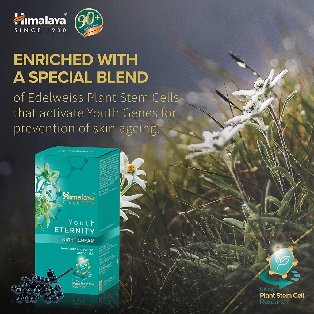Himalaya Youth Eternity Night Cream (50 ml) For Women with Edelweiss, Apple extracts, fine lines and wrinkles