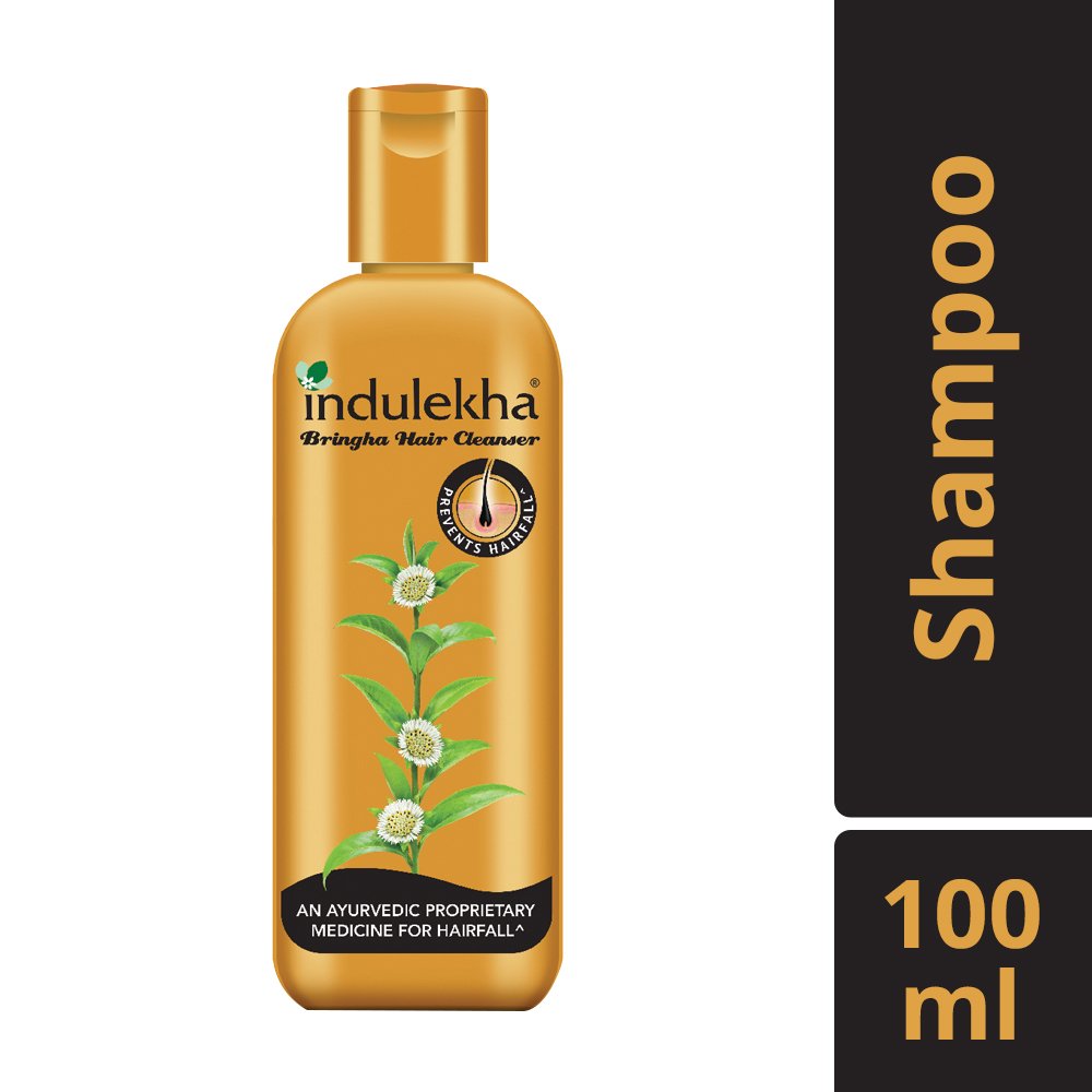 Indulekha Bhringa Hair Oil, 100ml And Indulekha Bringha Hair Anti-Hair Fall Shampoo, 100ml For Hair Fall, Hair Care