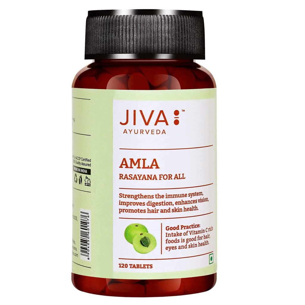 Jiva Ayurveda Amla – 120 Tablets For immune system, energy levels, appetite, diabetes, skin disorders