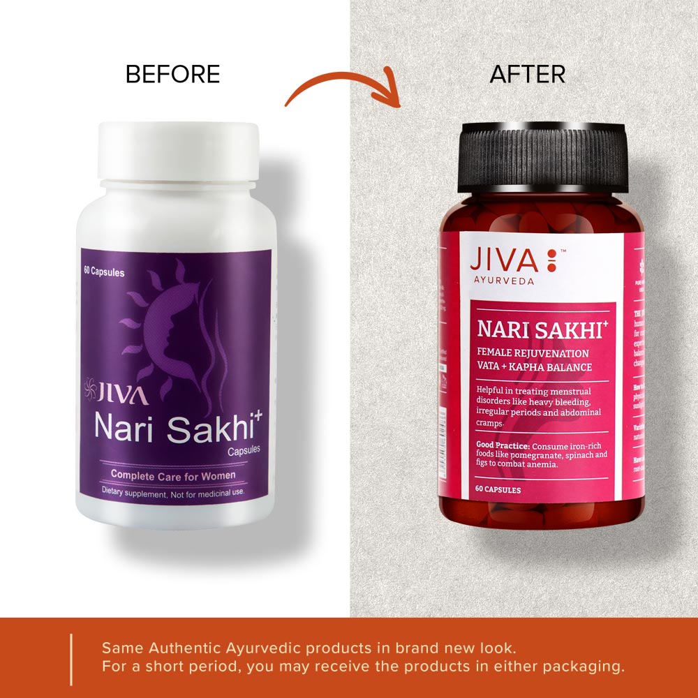 Jiva Ayurveda Nari Sakhi 60 Capsules For rejuvenating female health, fertility, regulating the menstrual cycle