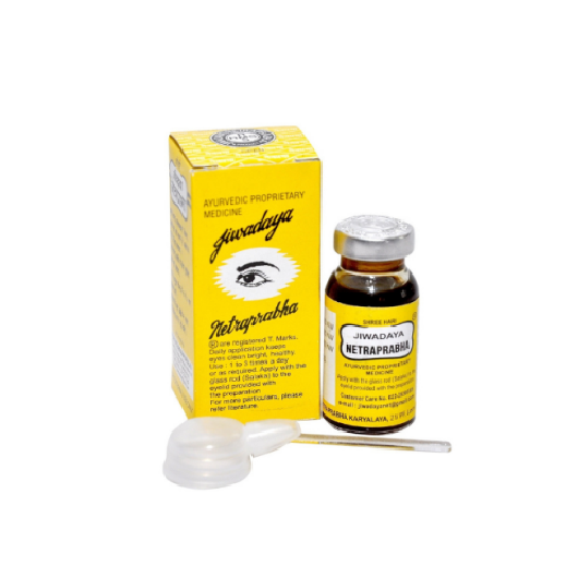 Jiwadaya Ayurvedic Netraprabha Anjana/Herbal Eye Drops, Large, 60 ml For Fatigued eyes, Nourishment of Eyes