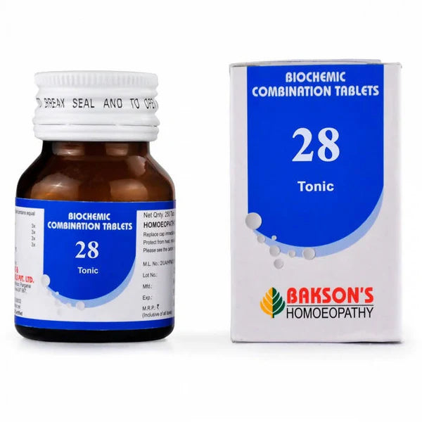 Bakson's Homeopathy Biochemic Combination 28 Tablets - 25 gm