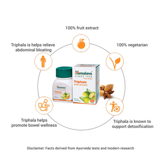 Himalaya Triphala tablets 60 tablets improves bowel movement