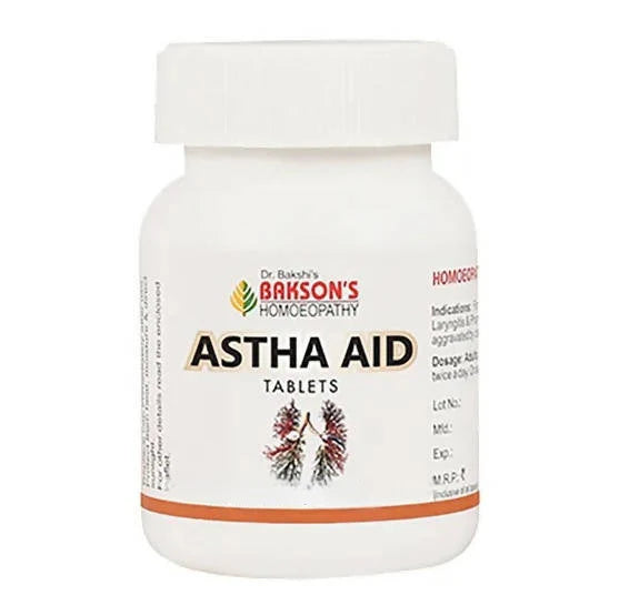 Bakson's Homeopathy Astha Aid Tablets - 75 Tablets