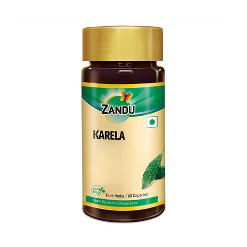 Zandu Karela Pure Herbs Capsules - 60 caps