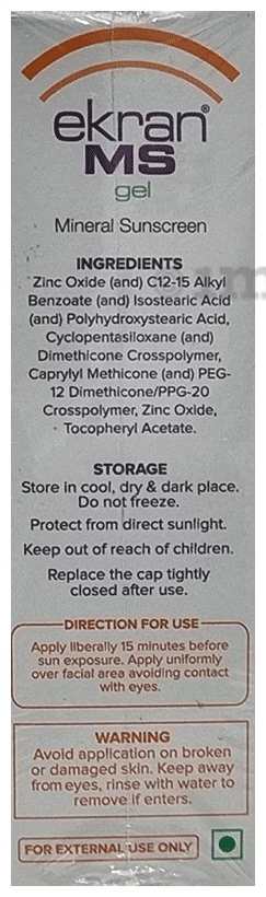 Ekran MS Mineral Sunscreen SPF 50 Gel- 50 gm