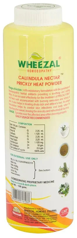 Wheezal Calendula Nectar Prickly Heat Homoeo Cool Powder - 100 gm