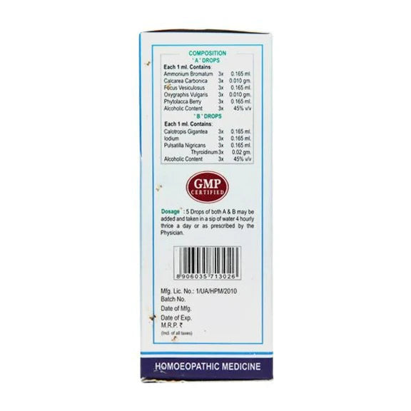 Wheezal Homeopathy Go Slim A & B Drops - Pack of 2 - 30 ml