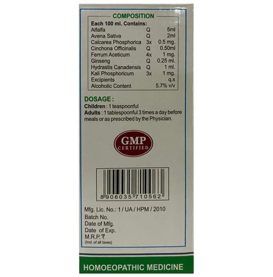 Wheezal Homeopathy Alfalfa Tonic With Ginseng - 450 ml