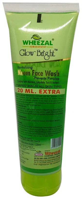 Wheezal Glow Bright Neem Face Wash - 120 ml