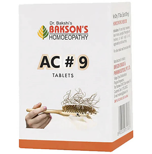 Bakson's Homeopathy AC#9 Tablets - 75 tabs