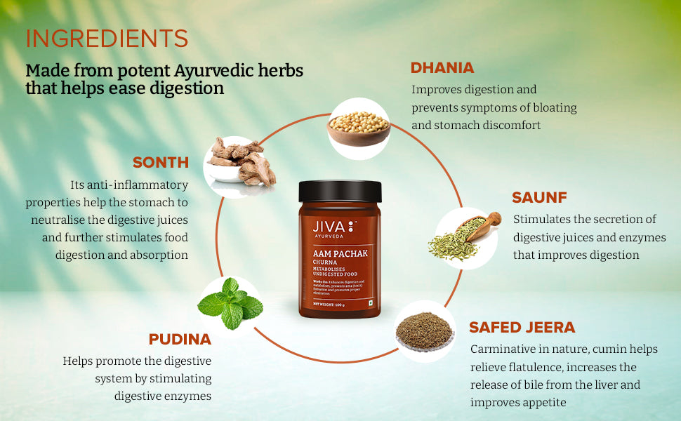Jiva Ayurveda Pachak Churna – 100 g For digestion, appetite, flatulence, heaviness in the stomach