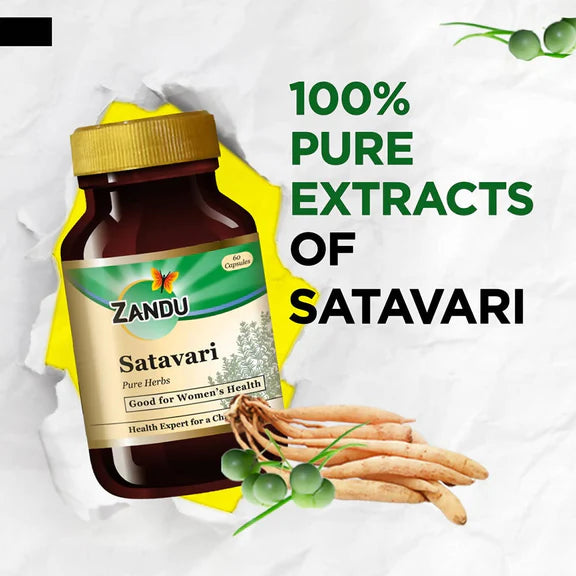 Zandu Satavari Pure Herbs Capsules - Pack of 1
