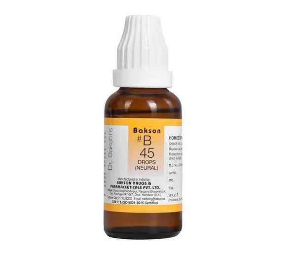 Bakson's Homeopathy B45 Drops - Limited Time Offer - 30 ml