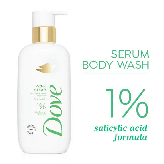 Dove Glow Recharge Exfoliating & Acne Clear Serum Body Wash Combo - combo