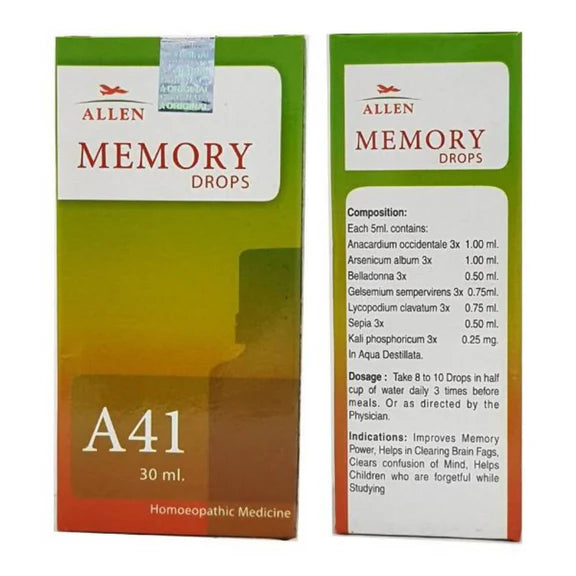Allen Homeopathy A41 Memory Drops - 30 ml