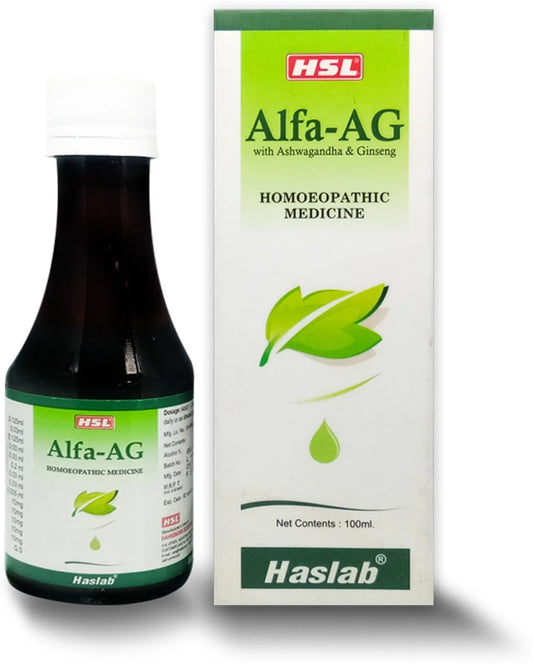 Haslab Homeopathy Alfa-AG With Ashwagandha & Ginseng Tonic - 100 ml