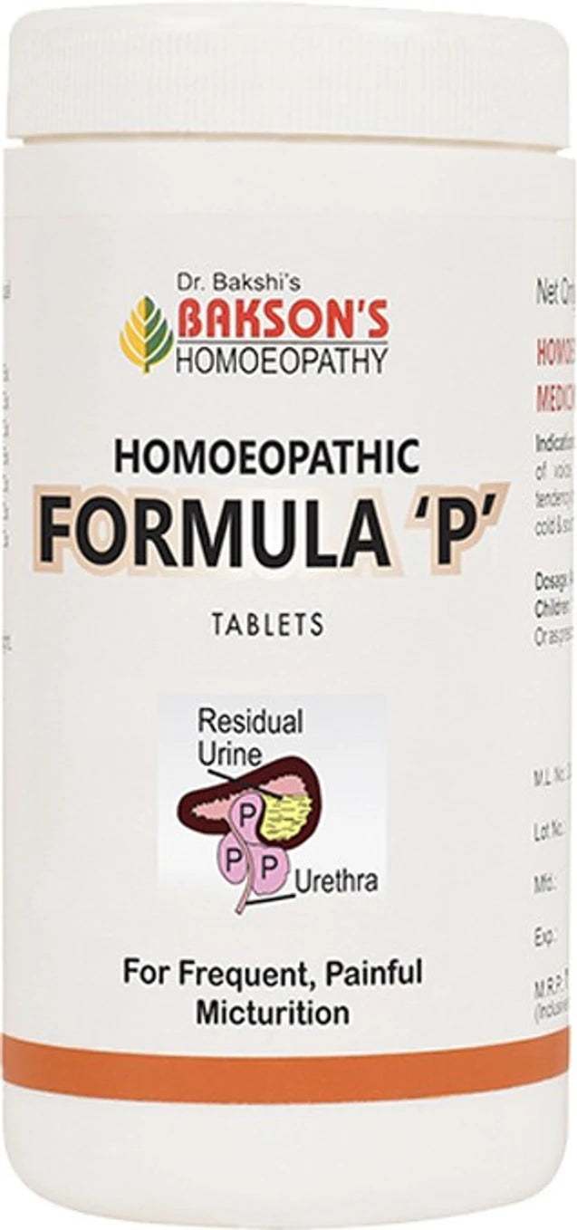 Bakson's Homeopathy Formula P Tablets - 75 tabs