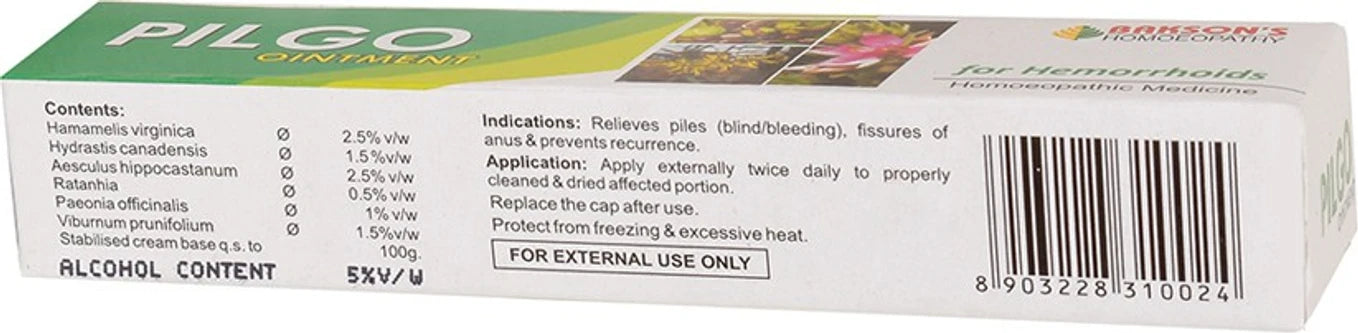 Bakson's Homeopathy Pilgo Ointment - 25 gm