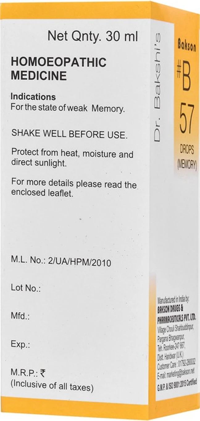 Bakson's Homeopathy B57 Drops - 30 ml