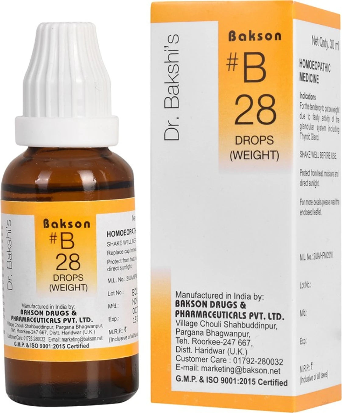 Bakson's Homeopathy B28 Drops - 30 ml