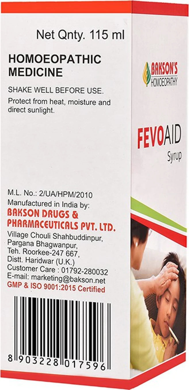 Bakson's Homeopathy Fevo Aid Syrup - 115 ml