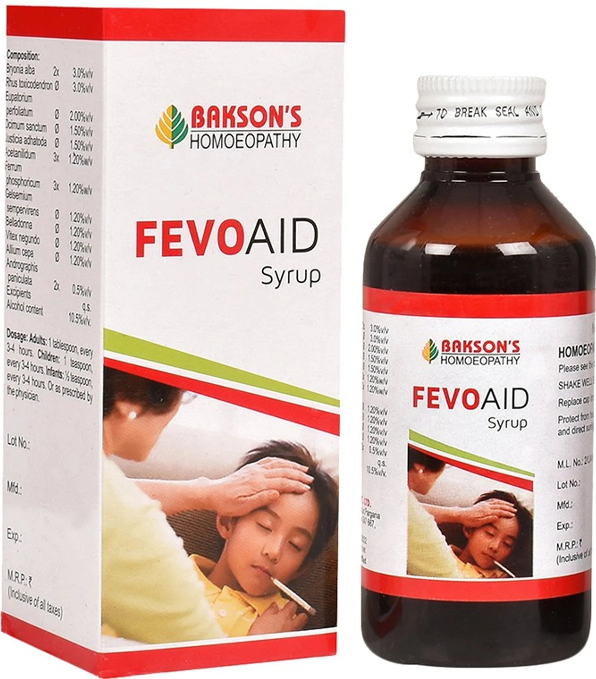 Bakson's Homeopathy Fevo Aid Syrup - 115 ml
