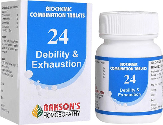 Bakson's Homeopathy Biochemic Combination 24 Tablets - 25 gm