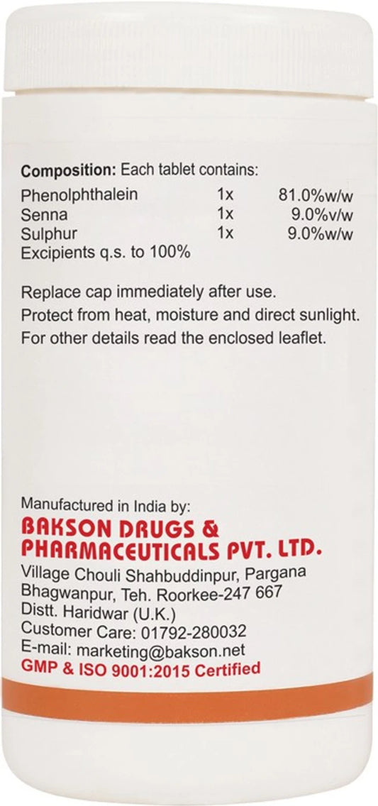 Bakson's Homeopathy Y-Lax Tablet - 200 tabs - Pack of 1