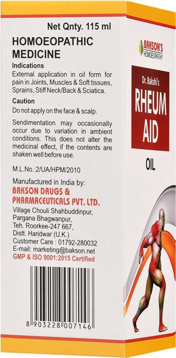Bakson's Homeopathy Rheum Aid Oil - 115 ml