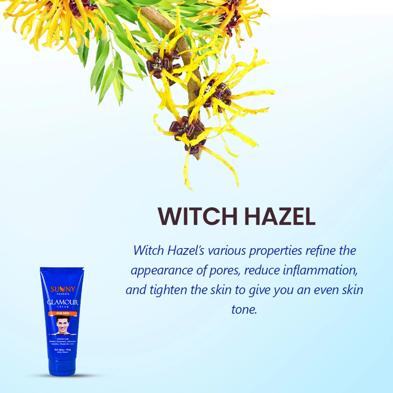 Bakson's Sunny Herbals Glamour Cream For Men - 100 gm