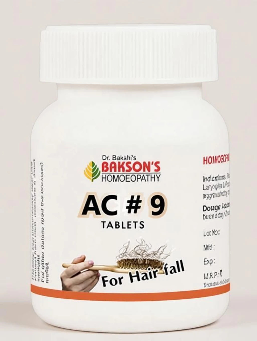 Bakson's Homeopathy AC#9 Tablets - 75 tabs