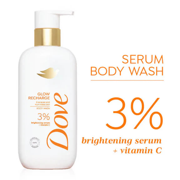 Dove Glow Recharge Exfoliating & Exfoliate Away Serum Body Wash Combo - combo