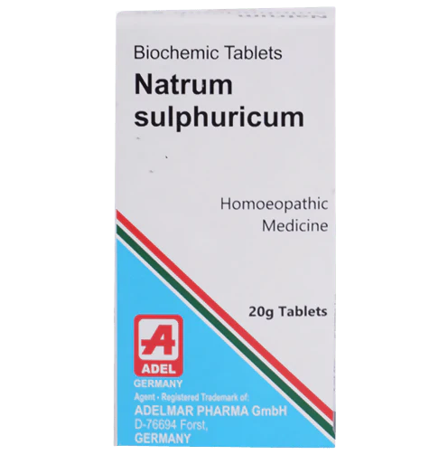 Adel Homeopathy Natrum Sulphuricum Biochemic Tablets - 20 gm - 6X