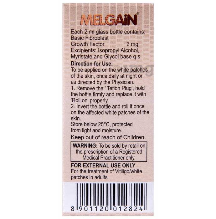 Melgain Decapeptide Lotion 5ml Basic Fibroblast Growth Factor For Vitiligo
